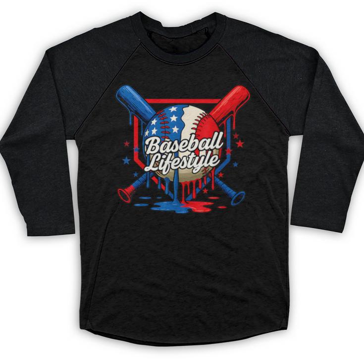 Baseball Life Style 101 Apparel Youth Drip Baseball Baseball Raglan Shirt