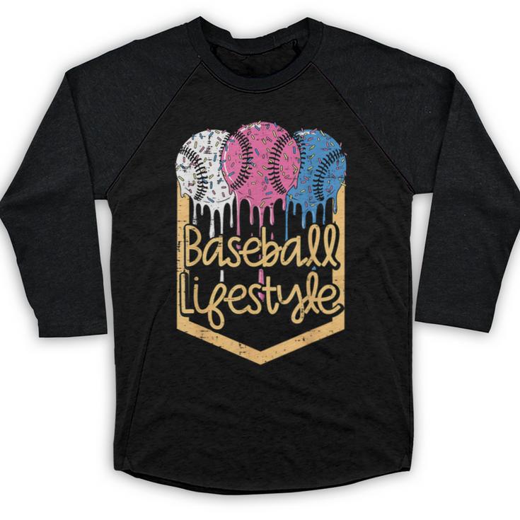 Baseball Lifestyle Ball Sprinkles Drip Boys Kids Men Teen Baseball Raglan Shirt