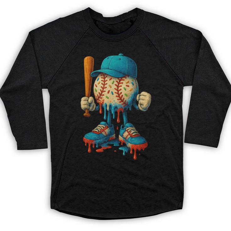 Baseball Lifestyle Youth Baseball Drip Icecream Baseball Raglan Shirt