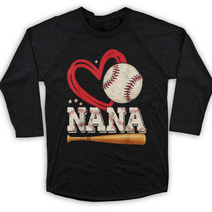 Baseball Nana Baseball Heart Family Matching Baseball Raglan Shirt