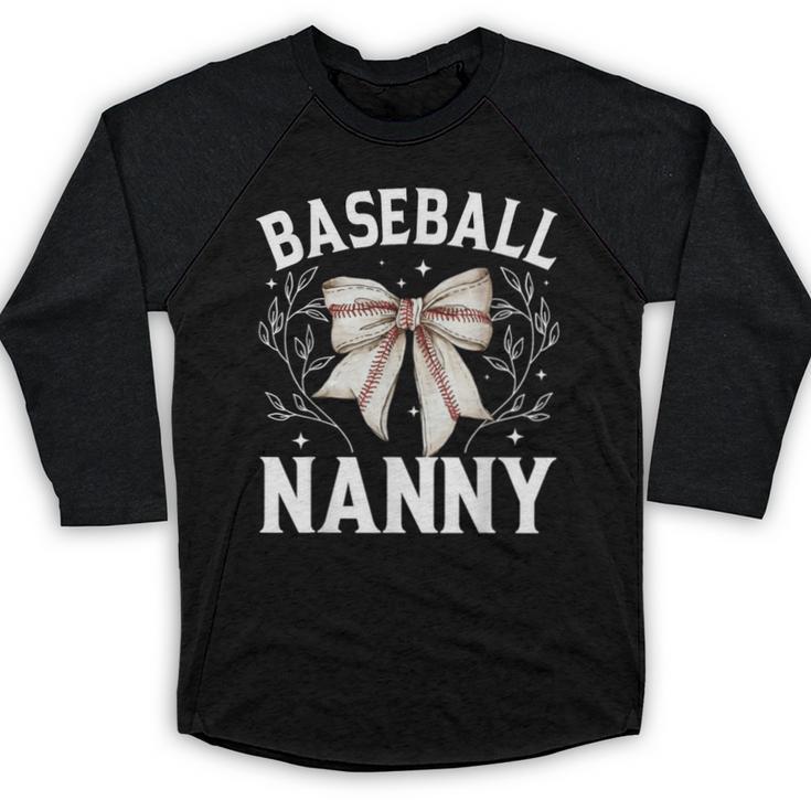 Baseball Nanny Baseball Coquette Bow Baseball Raglan Shirt