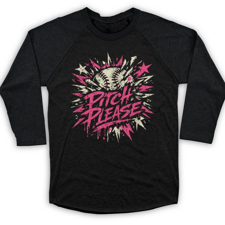 Baseball Phrase With Stars Baseball Raglan Shirt