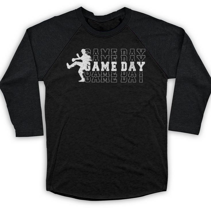 Baseball Pitcher Game Day Team Sport Player Coach Family Fan Baseball Raglan Shirt