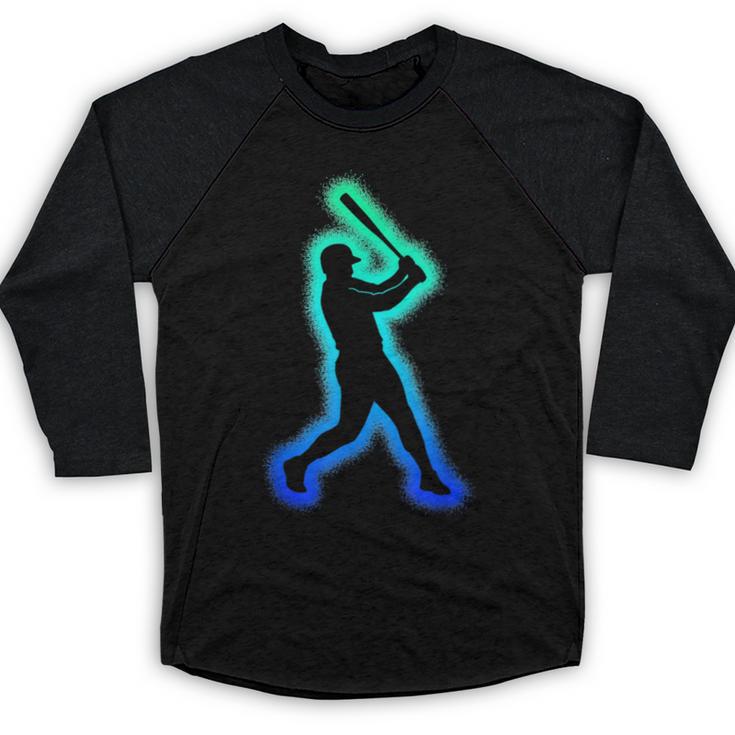 Baseball Player Graphic Baseball Raglan Shirt
