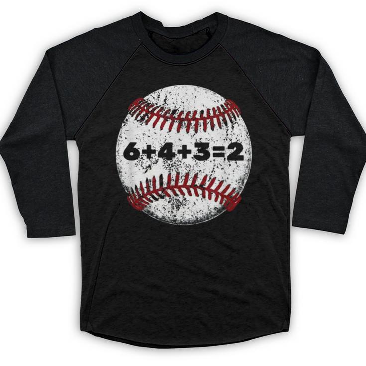 Baseball Red Stitches Sport Graphic 6432 Baseball Raglan Shirt