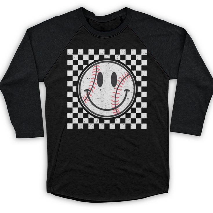 Baseball Season Happy Game Day Trendy Sports Vintage Baseball Raglan Shirt