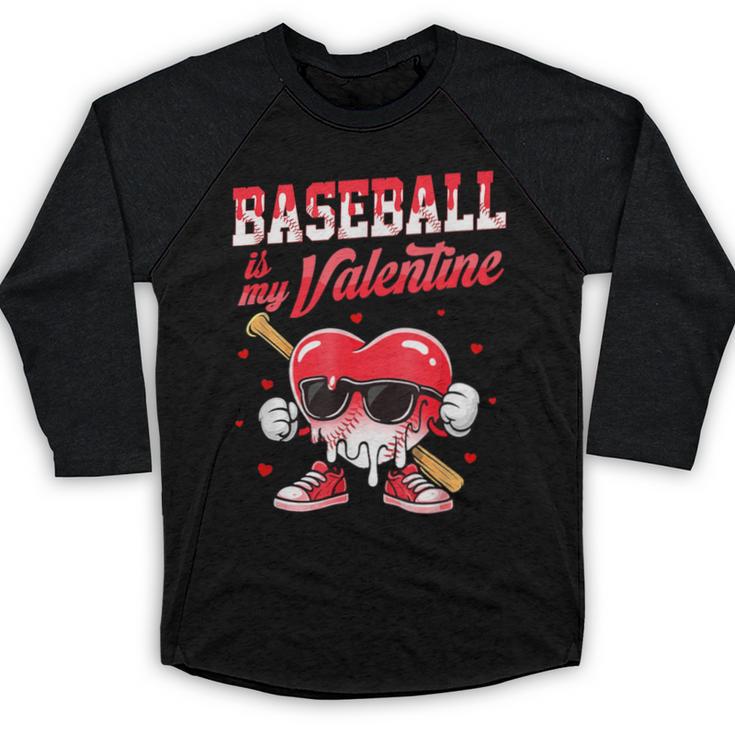 Baseball Is My Valentine Shirt Heart Drip Baseball Lovers Baseball Raglan Shirt