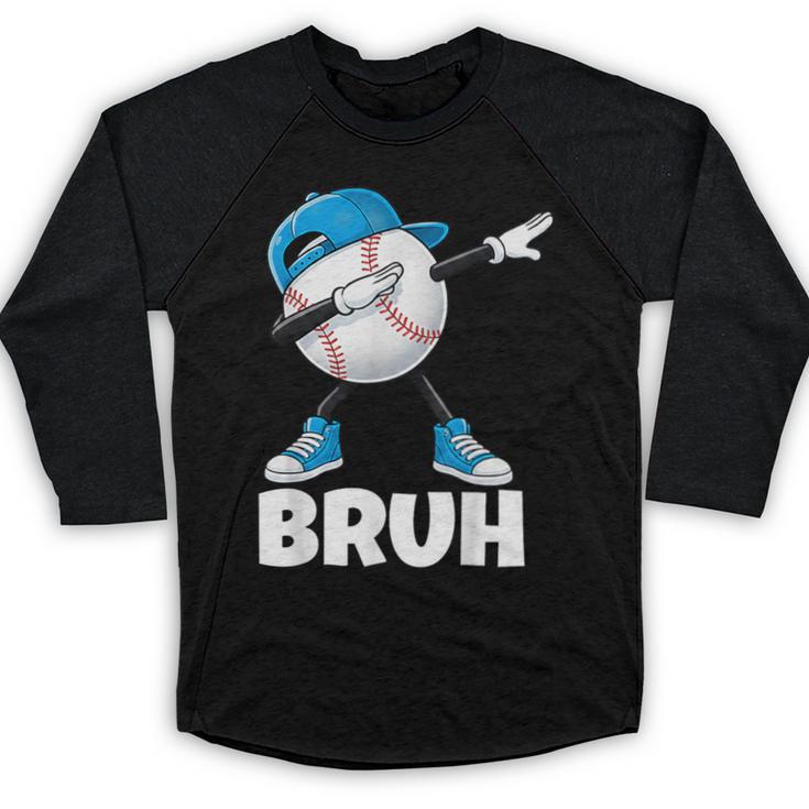 Boys Baseball Graphic Tee Teen Apparel Cute Meme Bruh Baseball Raglan Shirt