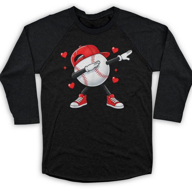 Boys Valentines Baseball Baseball Raglan Shirt