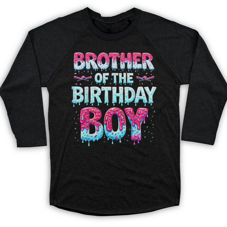 Brother Of The Birthday Boy Ice Cream Baseball Family Party Baseball Raglan Shirt