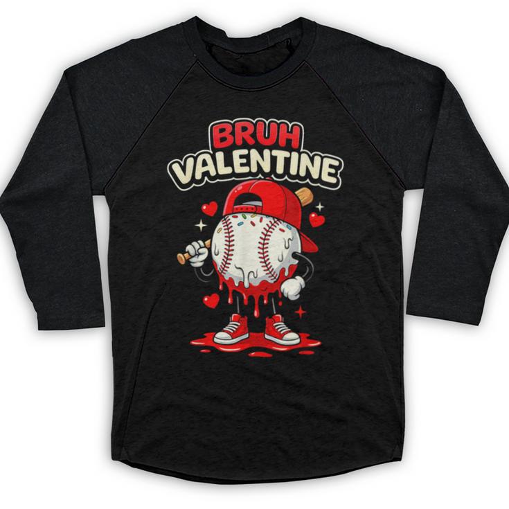Bruh Valentine Baseball Drip Icecream Apparel Men Youth Boys Baseball Raglan Shirt