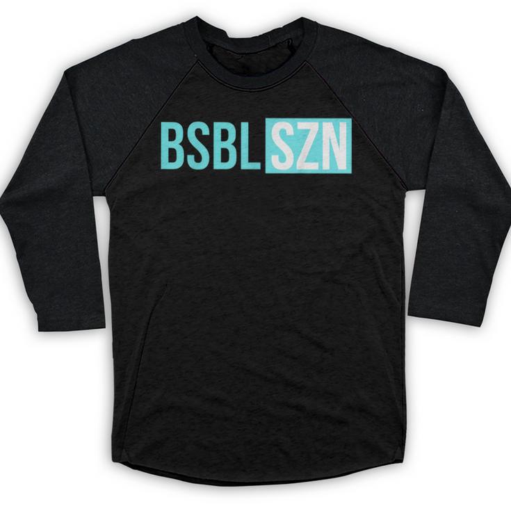 BSBL SZN Baseball Season Game Day Boys Girls Youth Baseball Raglan Shirt