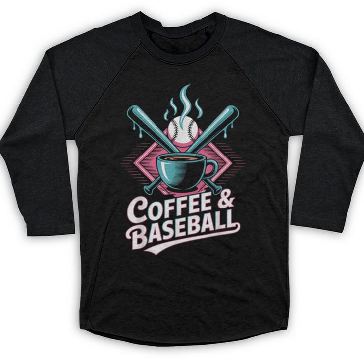 Coffee And Baseball Baseball Player Baseball Raglan Shirt