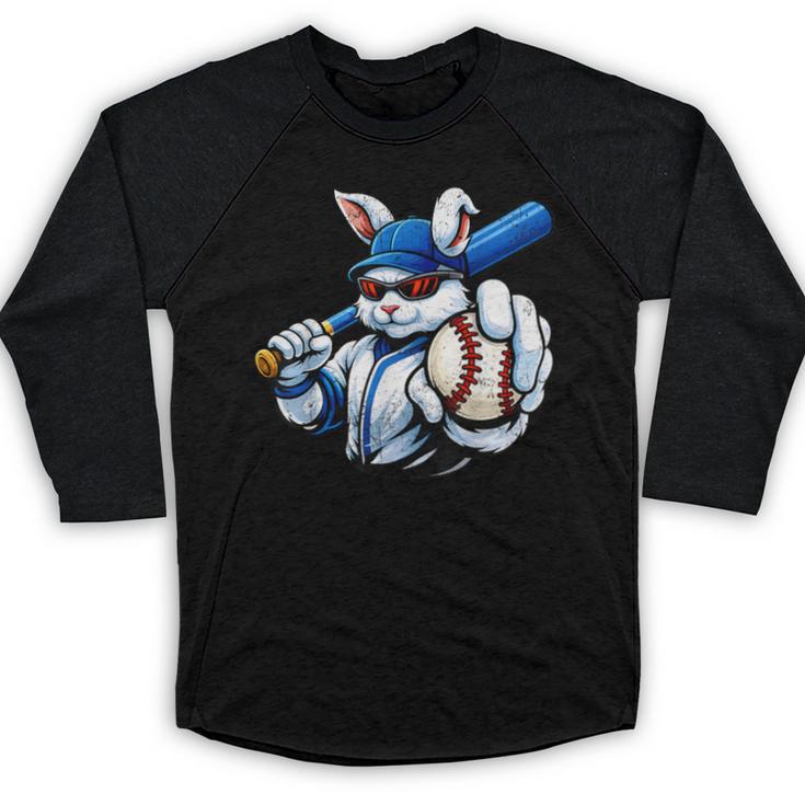 Cool Rabbit Baseball Easter Men Boy Toddler Kid Baseball Raglan Shirt
