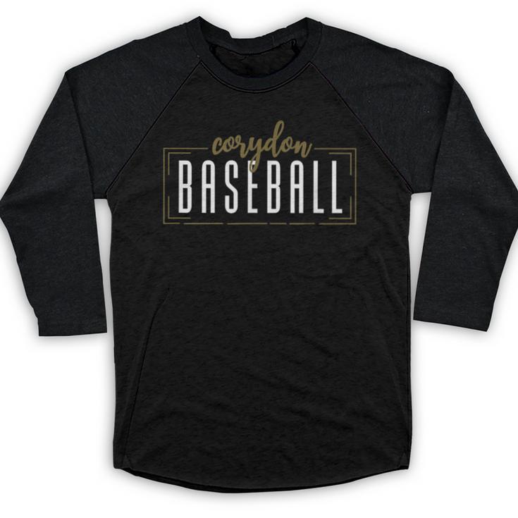 Corydon Baseball School Spirit Indiana Baseball Raglan Shirt