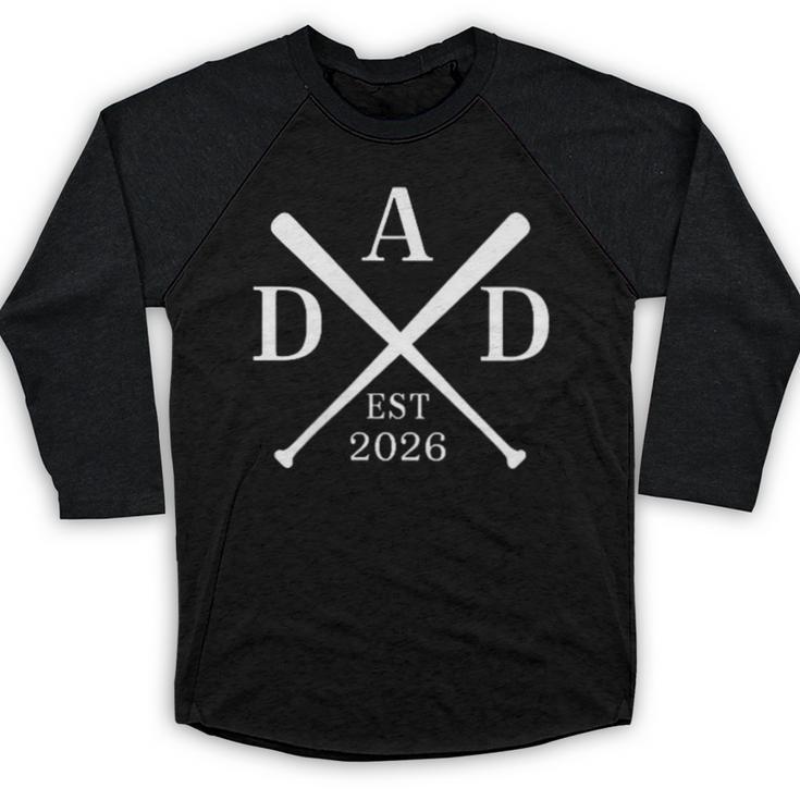 Dad Est 2026 Father Loading New Dad Baseball Pocket Baseball Raglan Shirt