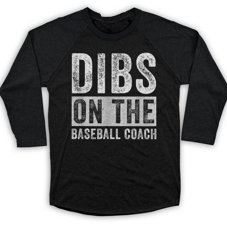 Dibs On The Baseball Coach Wife Girlfriend Baseball Raglan Shirt