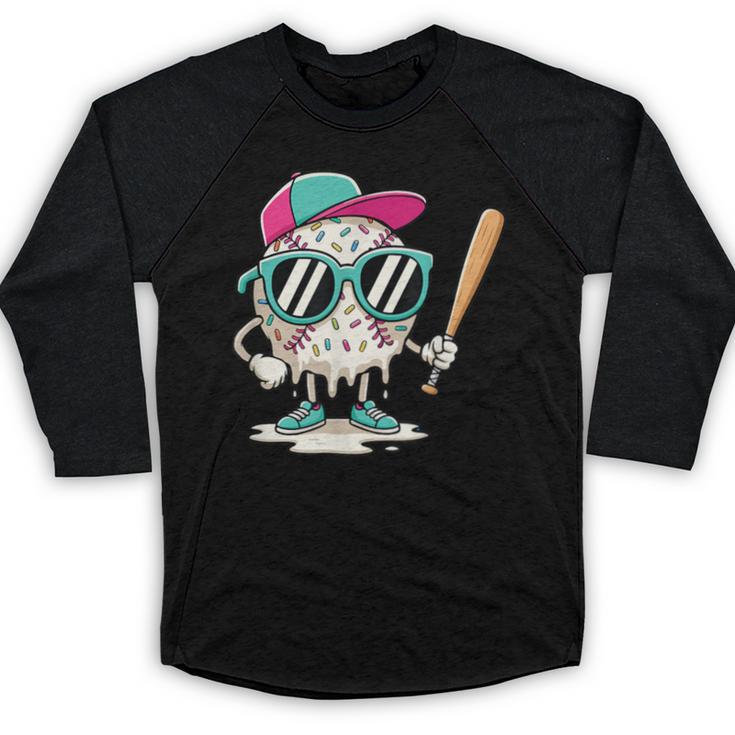 Dripping Baseball Baseball Lover Player Baseballer Baseball Raglan Shirt