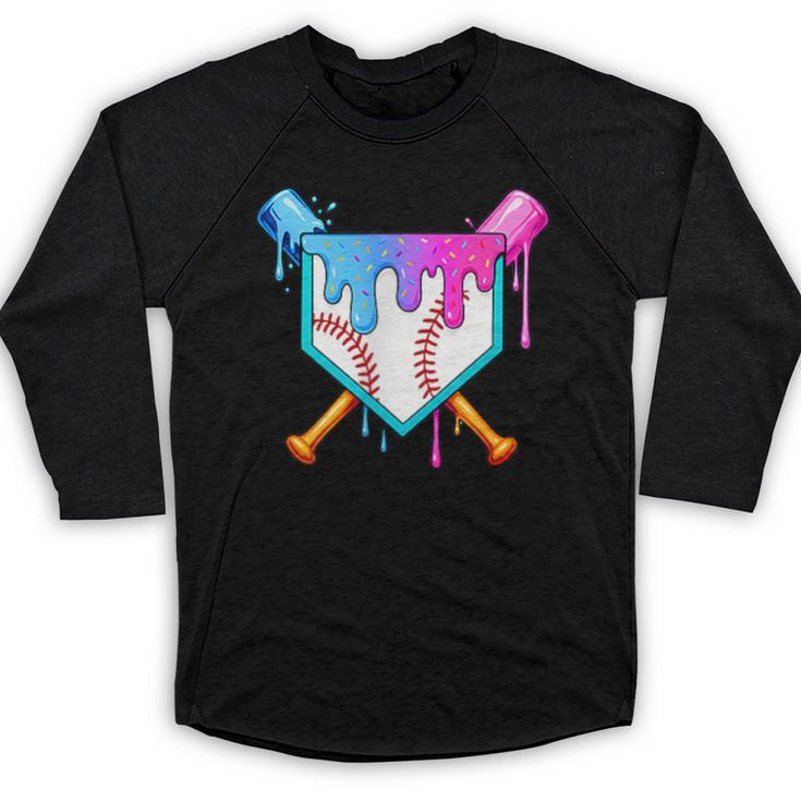 Dripping Baseball Pocket Respect The Drip Boys Baseball Baseball Raglan Shirt