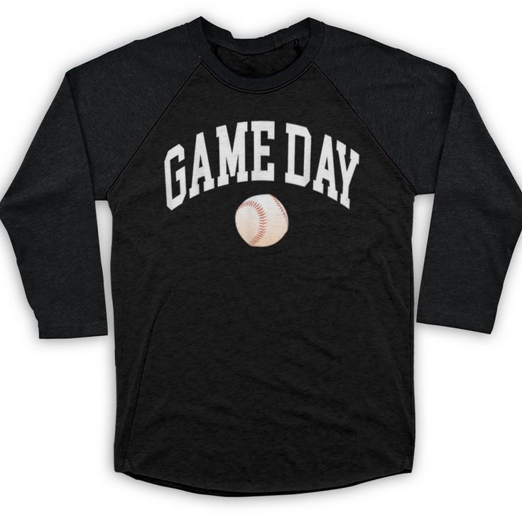Game Day Baseball Player And Fan Graphic Baseball Raglan Shirt