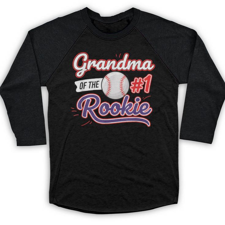 Grandparent Grandma Of The 1 Rookie Baseball Baseball Raglan Shirt