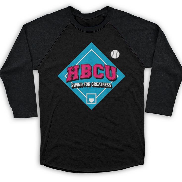 HBCU Swing For Greatness Baseball Softball College Apparel Baseball Raglan Shirt