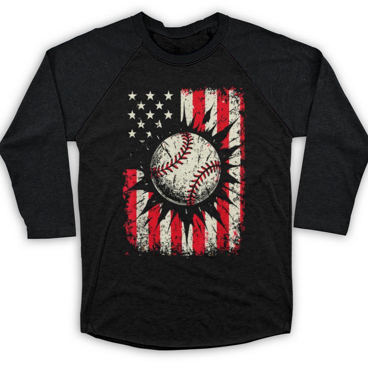 Ice Cream Baseball Drip Respect The Drip Youth Boy Baseball Baseball Raglan Shirt