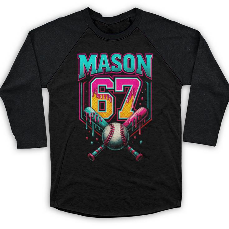 Mason 67 Ice Cream Drip Baseball Ice Cream Drip Baseball Raglan Shirt