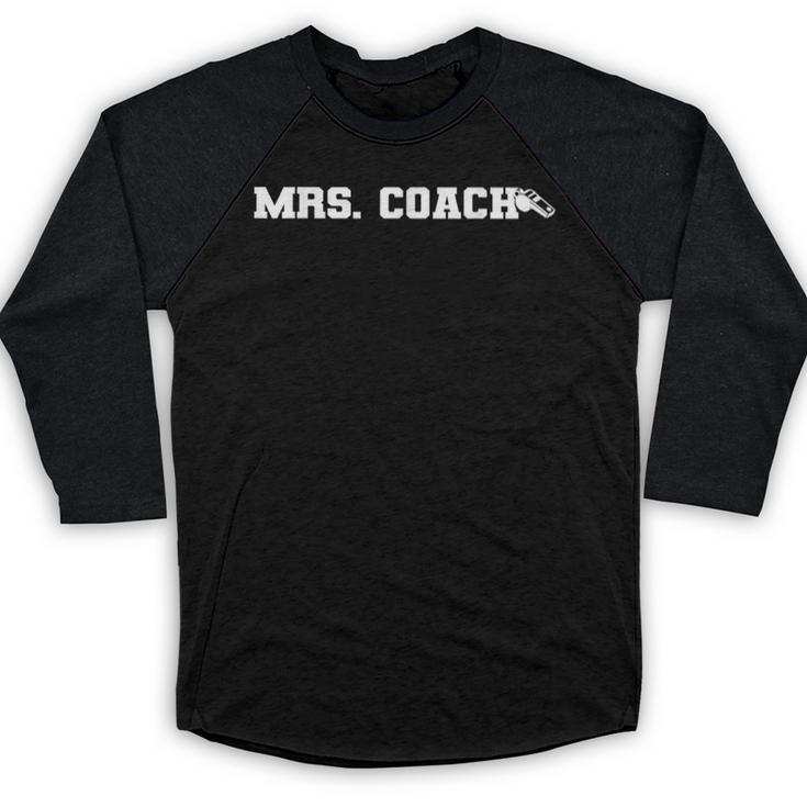 Mrs Coach Football Basketball Baseball Coach Wife Baseball Raglan Shirt