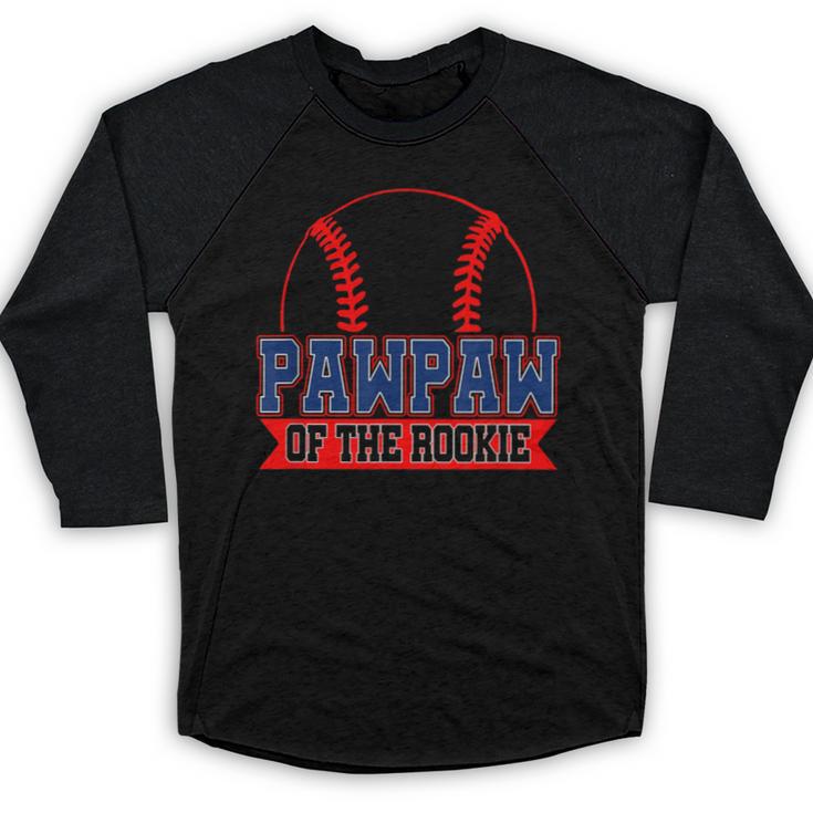 Pawpaw Rookie Of Year 1st Birthday Baseball Theme Matching Baseball Raglan Shirt