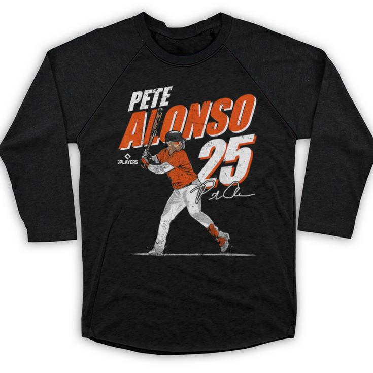 Pete Alonso Baltimore Baseball Players MLBPAL201M Baseball Raglan Shirt