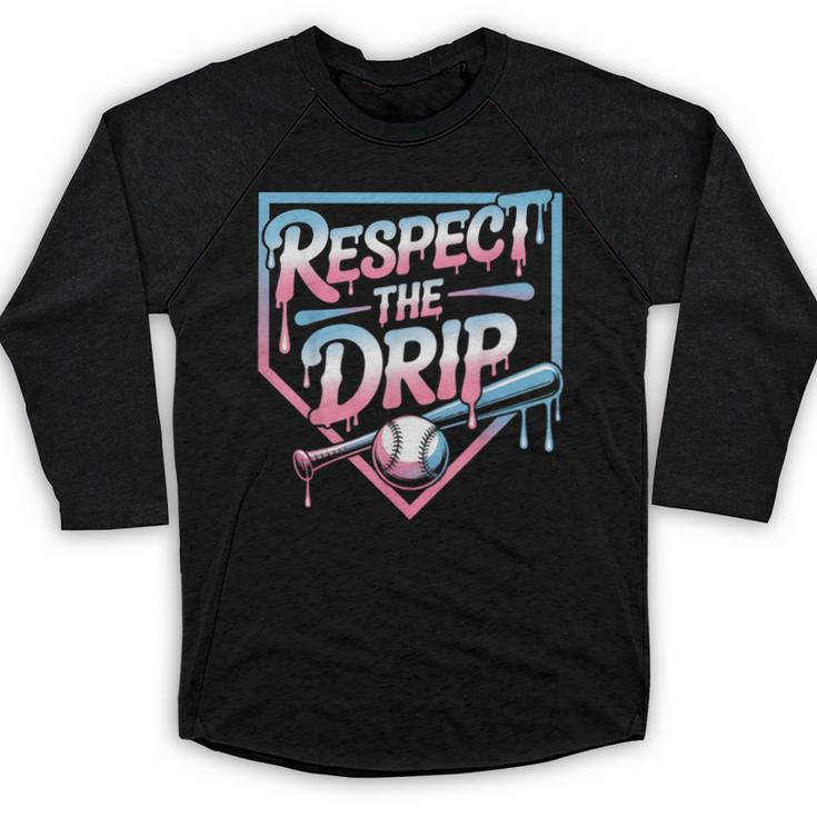 Respect The Drip Baseball Player Baseball Raglan Shirt