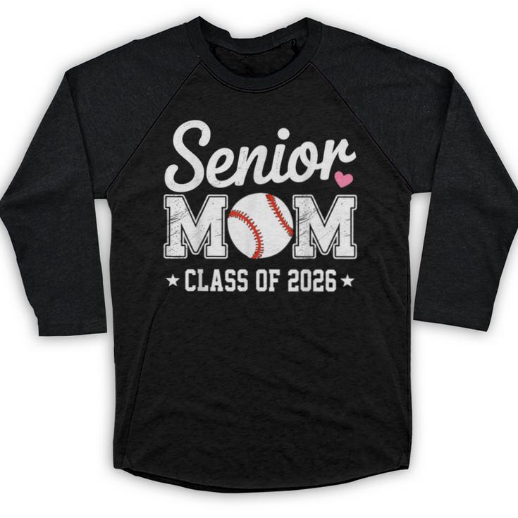 Senior Mom Class Of 2026 Baseball Retro Mom Graduation 2026 Baseball Raglan Shirt