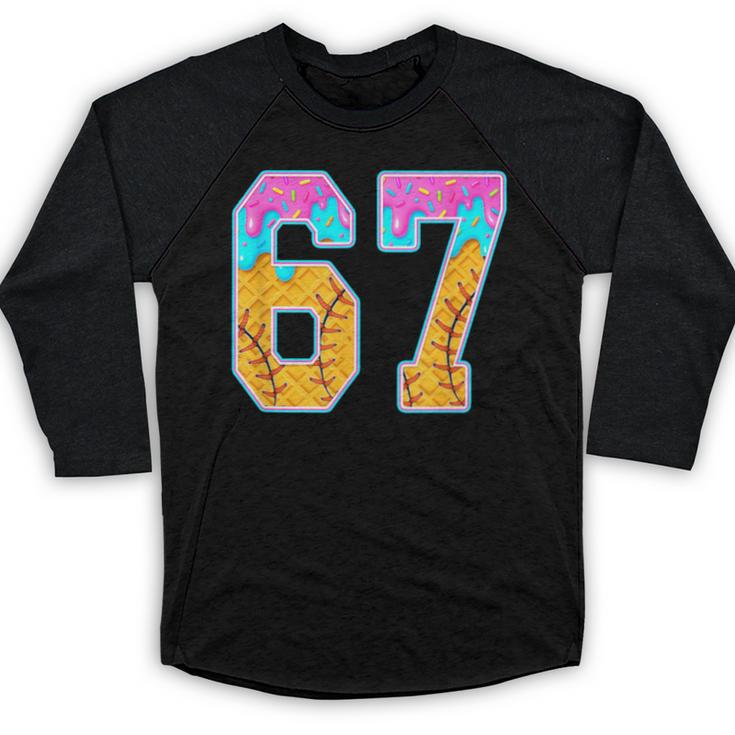 Six Seven Baseball Drip Baseball Raglan Shirt