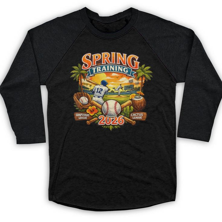 Spring Training 2026 Baseball Vintage Sunset Baseball Raglan Shirt