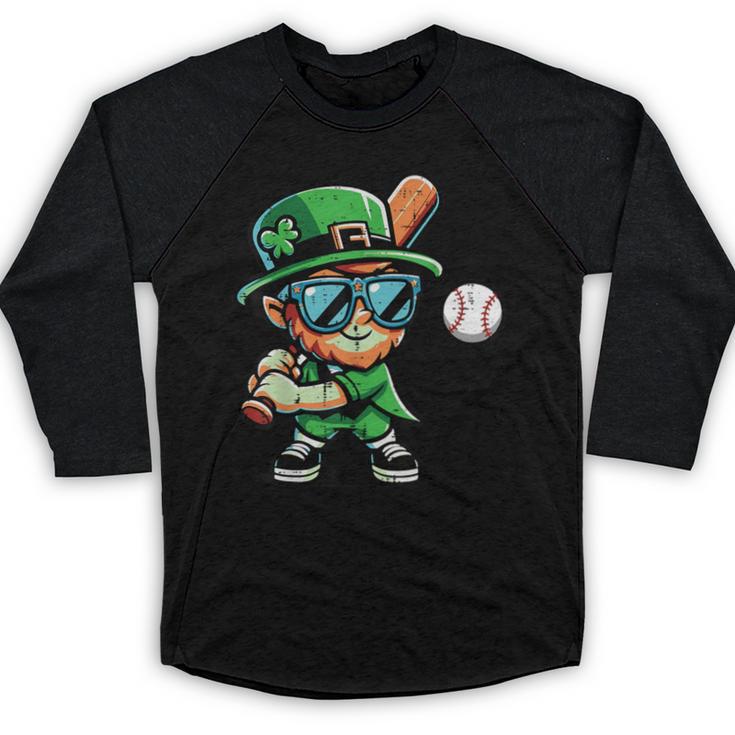 St Patricks Day Leprechaun Baseball Saint Paddys Boys Men Baseball Raglan Shirt