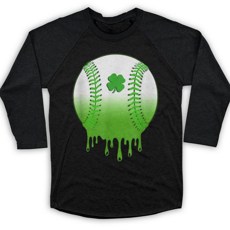 St Patricks Day Shamrock Baseball Irish Boys Kids Men Baseball Raglan Shirt