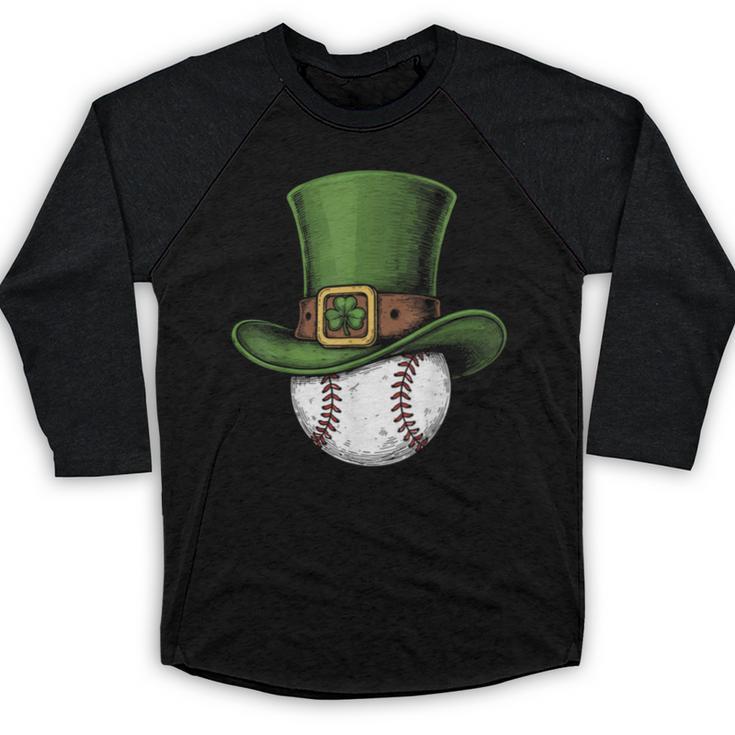 St Patricks Day Shamrock Baseball Saint Paddy's Kids Boys Baseball Raglan Shirt