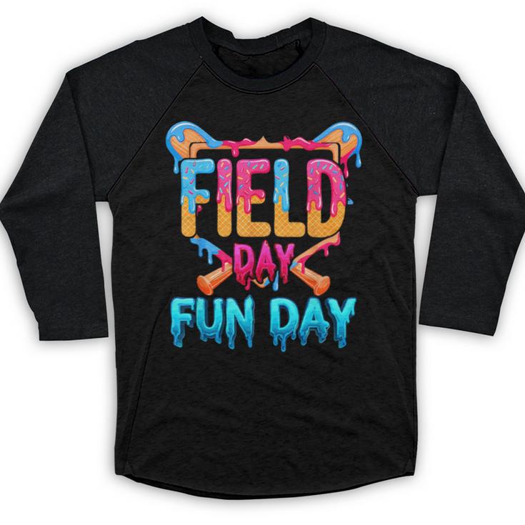 Teacher Kids Field Day 2026 Baseball Field Day Fun Day Baseball Raglan Shirt