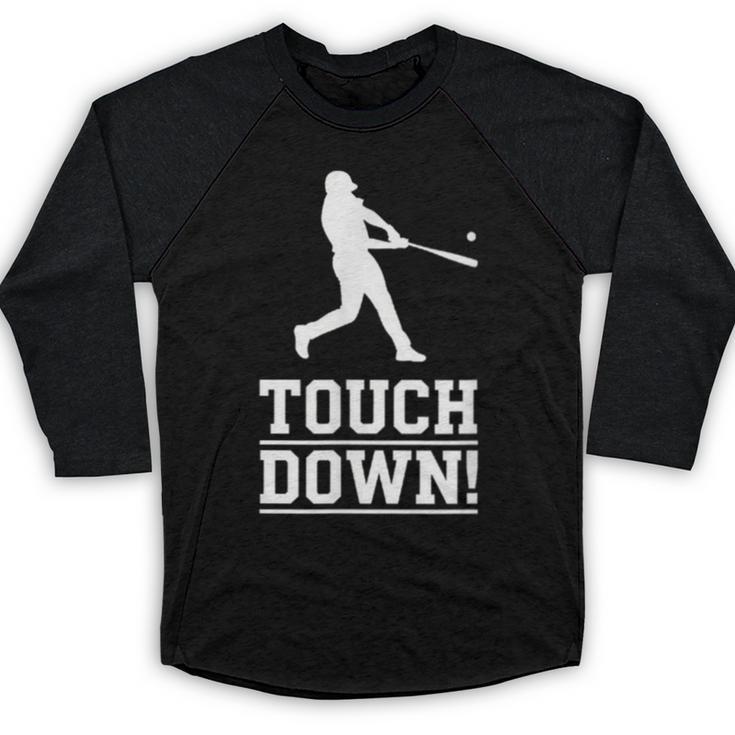 Touchdown Baseball Football Sports Baseball Raglan Shirt