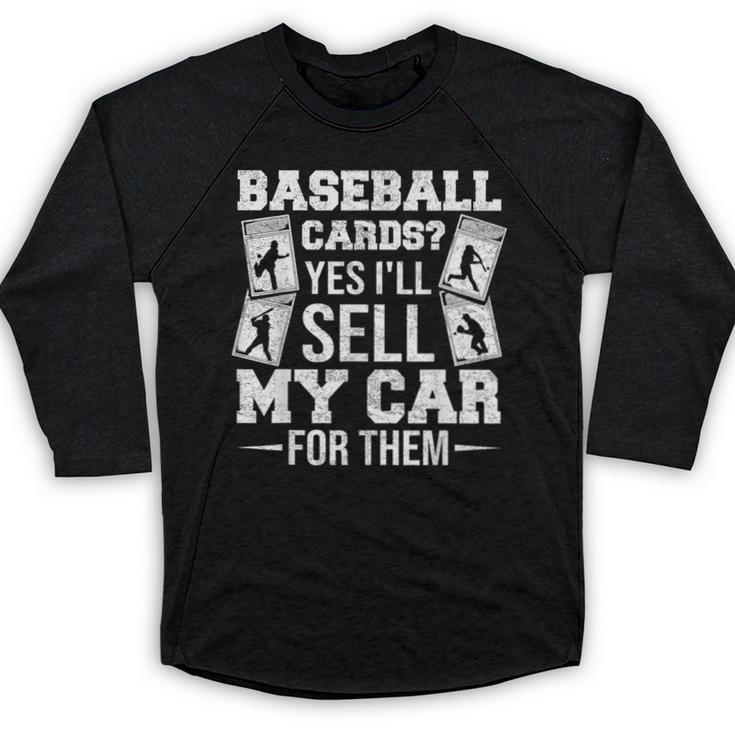 Trading Card Collector Cardboard Baseball Card Collector Baseball Raglan Shirt