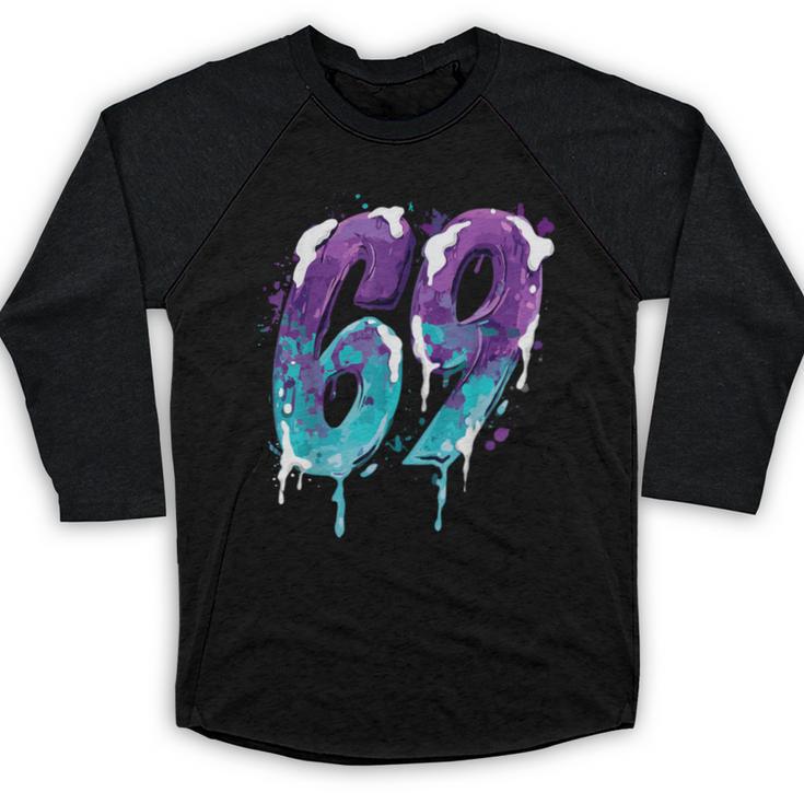 Vintage Baseball 69 Number Baseball Raglan Shirt