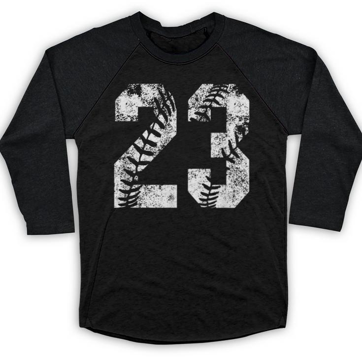 Vintage Baseball Number 23 Jersey Player Uniform Baseball Raglan Shirt