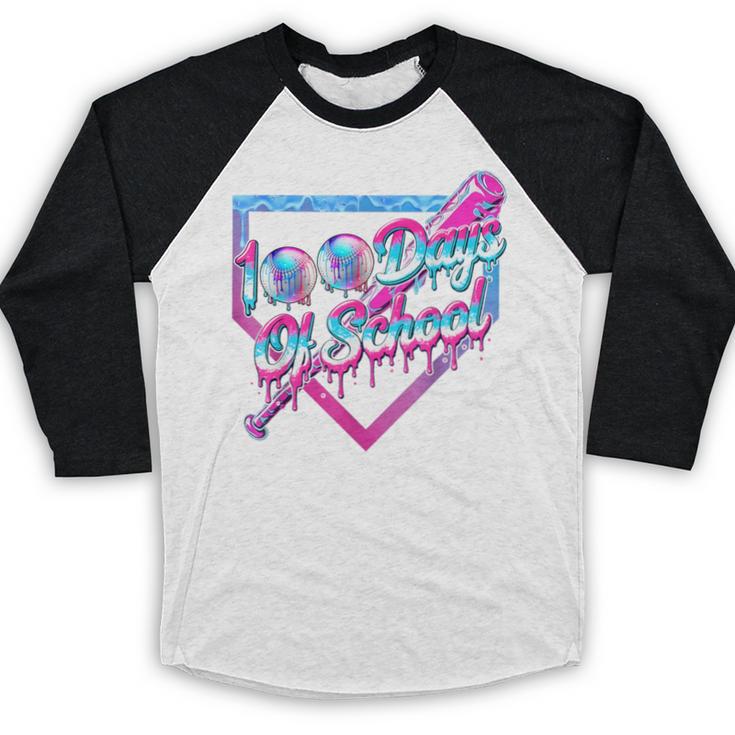 100 Days Of School Baseball 100th Day Ice Cream Boys Kids Baseball Raglan Shirt 100 Days Of School Baseball 100th Day Ice Cream Boys Kids Baseball Raglan Shirt