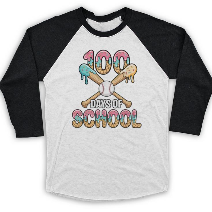 100 Days Of School Baseball 100th Day Of School Baseball Raglan Shirt 100 Days Of School Baseball 100th Day Of School Baseball Raglan Shirt