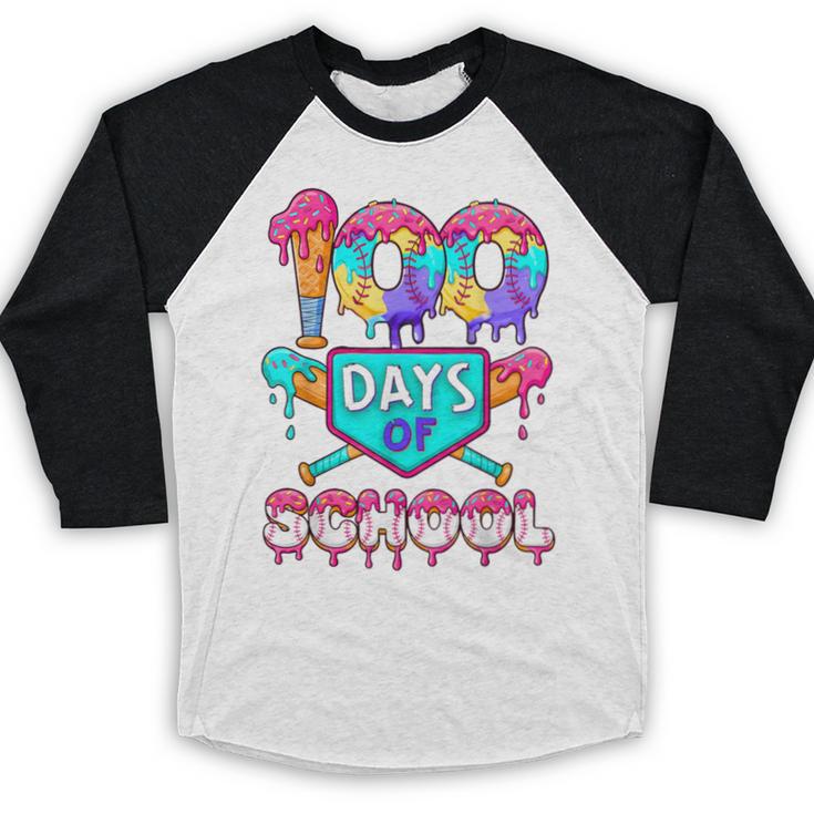 100 Days Of School Baseball Boys Kids Baseball Raglan Shirt 100 Days Of School Baseball Boys Kids Baseball Raglan Shirt