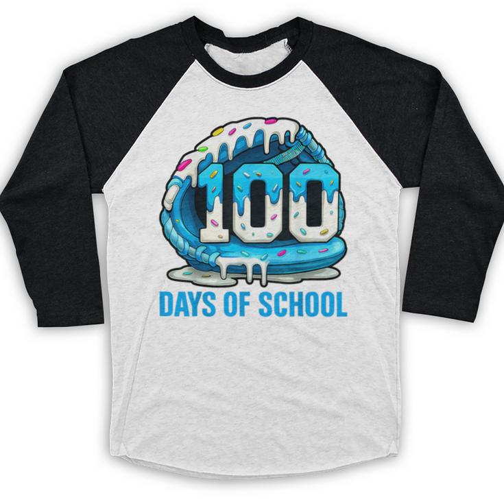 100 Days Of School Baseball Drip Ice Cream Kid Boy 100th Day Baseball Raglan Shirt 100 Days Of School Baseball Drip Ice Cream Kid Boy 100th Day Baseball Raglan Shirt
