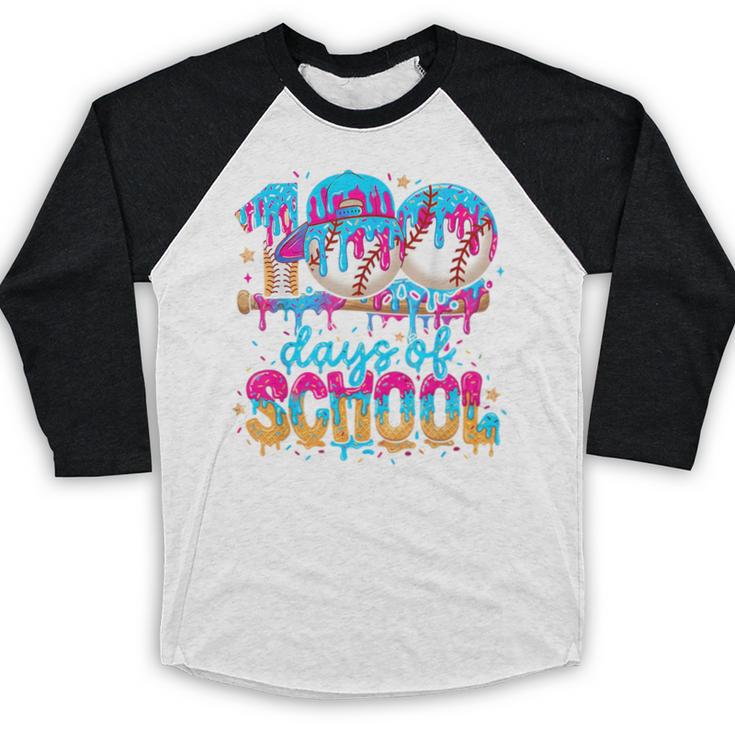 100 Days Of School Baseball Ice Cream For Boy Girl Kids Baseball Raglan Shirt 100 Days Of School Baseball Ice Cream For Boy Girl Kids Baseball Raglan Shirt