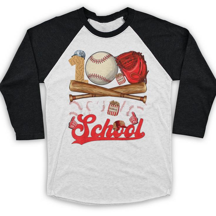 100 Days Of School Baseball Player Sports Game Teacher Kid Baseball Raglan Shirt 100 Days Of School Baseball Player Sports Game Teacher Kid Baseball Raglan Shirt