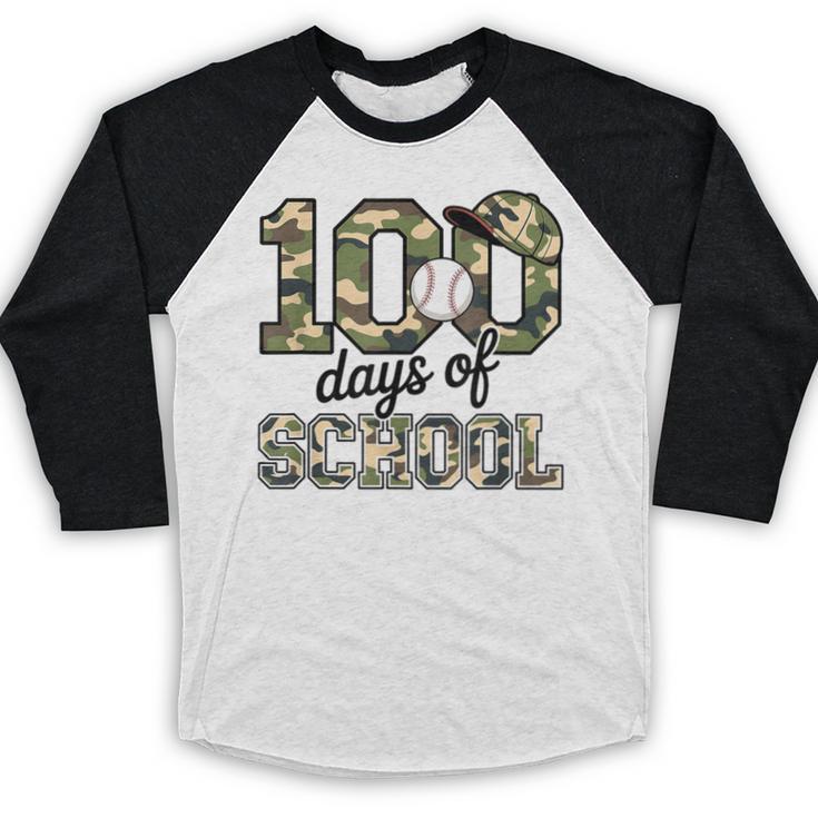 100 Days Of School Camo Baseball Camouflage For Kids Baseball Raglan Shirt 100 Days Of School Camo Baseball Camouflage For Kids Baseball Raglan Shirt